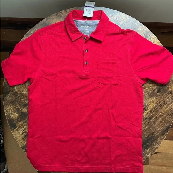 BUNDLE: 3- Eddie Bauer mens classic fit pocket polo shirt. Size: M. - Picture 13 of 16